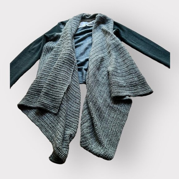 Anthropologie Sweaters - Green Casado Waterfall Draped Open Sweater Anthropologie Saturday Sunday Size S